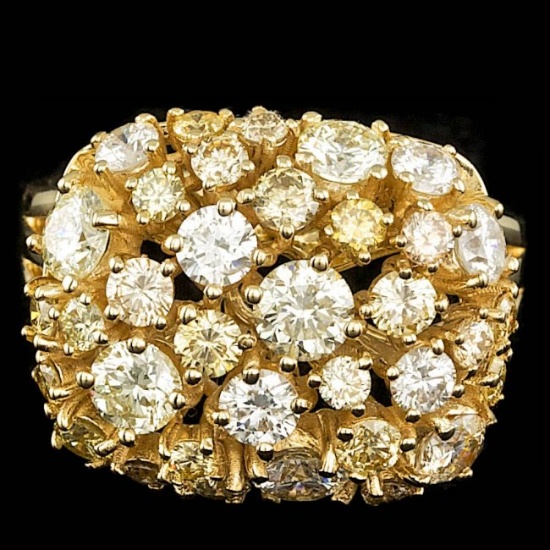 14k Yellow Gold 3.10ct Diamond Ring