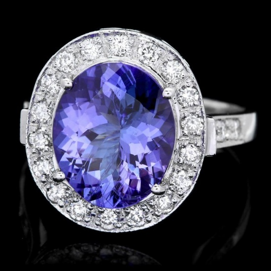 14k Gold 5.00ct Tanzanite 0.70ct Diamond Ring