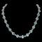 14k Gold 49ct Aquamarine 2.40ct Diamond Necklace