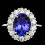 14k Gold 4.00 Ct Tanzanite 1.00ct Diamond Ring