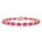 14K Gold 17.10ct Ruby 0.60cts Diamond Bracelet