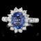 14k Gold 2.00ct Sapphire 0.85ct Diamond Ring