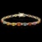 14k Gold 15.00ct Sapphire 0.70ct Diamond Bracelet