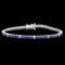 14k White Gold 3.42ct Sapphire 0.71ct Diamond Bracelet