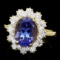 14k Gold 3.69ct Tanzanite 1.35ct Diamond Ring