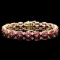 14k 15.00ct Tourmaline 0.80ct Diamond Bracelet