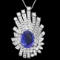 14k Gold 6.20ct Tanzanite 3.60ct Diamond Pendant