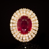 14k Gold 6.84ct Ruby 1.91ct Diamond Ring