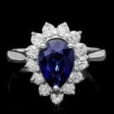 14k Gold 2.50ct Sapphire 0.80ct Diamond Ring