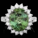 14k Gold 8.00ct Tourmaline 1.25ct Diamond Ring