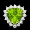 14k White Gold 9.50ct Peridot 1.80ct Diamond Ring