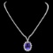 18k Gold 18.50ct Tanzanite 12ct Diamond Necklace