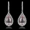 14K Gold 9.40ct Morganite & 1.65ct Diamond Earrings
