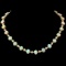 14k Yellow Gold 28ct Opal 2.50ct Diamond Necklace
