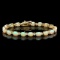 14k Gold 8.20ct Opal 0.70ct Diamond Bracelet