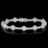 18k White Gold 6.80ct Diamond Bracelet