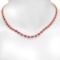 14K Gold 35.46ct Ruby 1.25cts Diamond Necklace