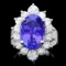 14k Gold 8.50ct Tanzanite 2.00ct Diamond Ring