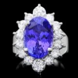 14k Gold 8.50ct Tanzanite 2.00ct Diamond Ring