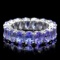 14k White Gold 7.70ct Tanzanite Ring