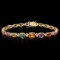 14k Gold 15.79ct Sapphire 0.74ct Diamond Bracelet