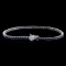 14K Gold 4.50ct Sapphire 0.40ct Diamond Bracelet