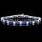 18k Gold 6ct Sapphire 2.70ct Diamond Bracelet