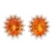 14K Gold 11.15ct Citrine 1.40cts Diamond Earrings