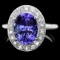 14k Gold 5.00ct Tanzanite 0.40ct Diamond Ring