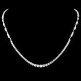 18k White Gold 6.00ct Diamond Necklace