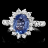 14k Gold 2.00ct Sapphire 0.85ct Diamond Ring