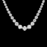 18k White Gold 11.60ct Diamond Necklace