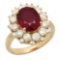 14K Gold 4.97ct Ruby 1.54ct Diamond Ring