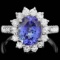 18k Gold 3.00ct Tanzanite 1.05ct Diamond Ring