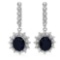 14K Gold 7.97ct Sapphire 1.63ct Diamond Earrings