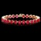 14k Gold 32.00ct Ruby 0.80ct Diamond Bracelet