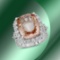 14K Gold 14.77cts Morganite & 3.78cts Diamond Ring