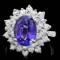 14k Gold 3.50ct Tanzanite 1.70ct Diamond Ring