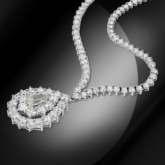 18K Gold 14.86cts Diamond Necklace