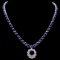 14k Gold 58ct Sapphire 1.15ct Diamond Necklace