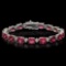 14K Gold 22.52ct Tourmaline 1.02ct Diamond Bracelet