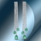 14K Gold 5.85cts Emerald & 4.52cts Diamond Earrings