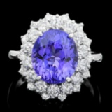 14k Gold 6.00ct Tanzanite 1.70ct Diamond Ring