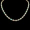 14K Gold 24.51ct Opal 2.24ct Diamond Necklace