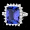 18k Gold 6.50ct Tanzanite 1.10ct Diamond Ring