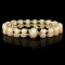 14k Gold 14.1ct Opal 0.50ct Diamond Bracelet