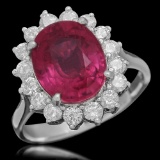 14K Gold 5.11ct Ruby 0.95ct Diamond Ring