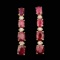 14k Gold 7.00ct Ruby 0.20ct Diamond Earrings