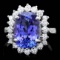 18k Gold 6.00ct Tanzanite 1.00ct Diamond Ring