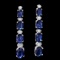 14k Gold 7ct Sapphire 0.35ct Diamond Earrings